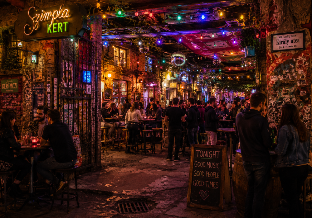 Νυχτερινή ζωή και ruin bar ατμόσφαιρα στη Βουδαπέστη