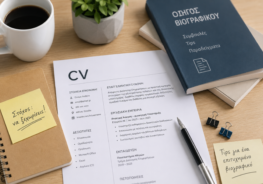 Πώς να φτιάξεις βιογραφικό: Οδηγός CV με παραδείγματα