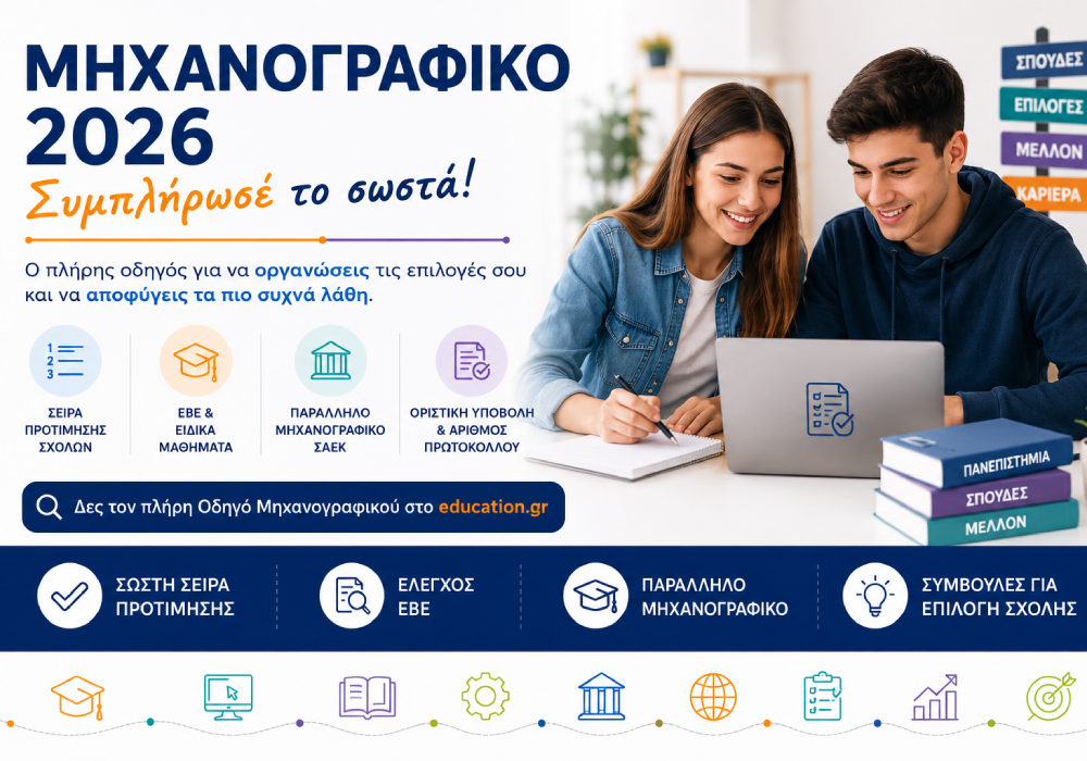 Οδηγός για το Μηχανογραφικό: Σειρά Προτίμησης, ΕΒΕ, Παράλληλο Μηχανογραφικό και Οριστική Υποβολή